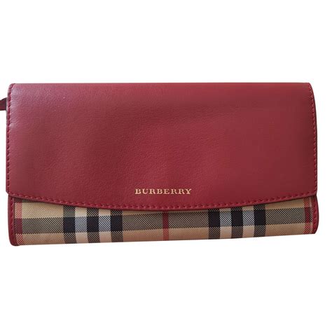 antique burberry ladies red wallet|burberry wallet men's vintage.